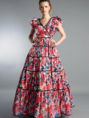 D9735L Floral Dress - Multi